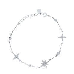 Brățară din aur alb cu pietre Diamant