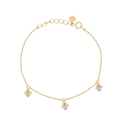 Brățară din aur roșu cu pietre Diamant