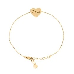 Браслет Love из красного золота без камней