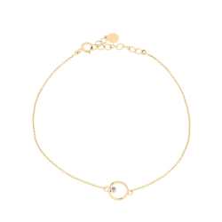 Браслет из красного золота с камнями Бриллиант