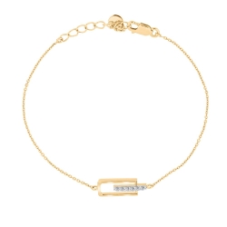 Браслет из красного золота с камнями Бриллиант