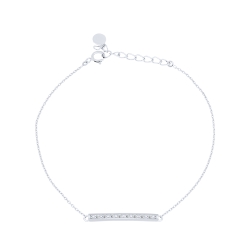 Браслет из белого золота с камнями Бриллиант