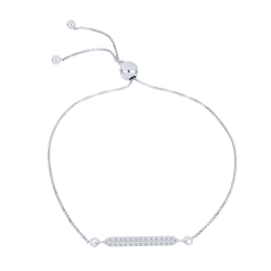 Браслет из белого золота с камнями Бриллиант