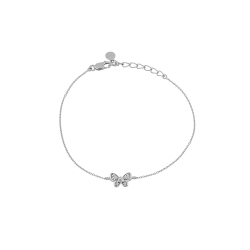 Brățară din aur alb cu pietre Cubic Zirconia Incolor