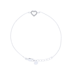 Brățară Love din aur alb cu Diamant