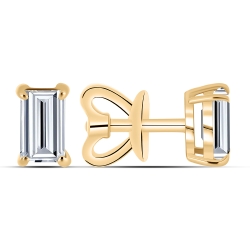 Cercei Pusete din aur roșu cu pietre Cubic Zirconia Incolor