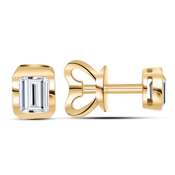 Cercei Pusete din aur roșu cu pietre Cubic Zirconia Incolor