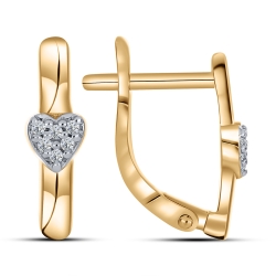 Cercei p-u copii din aur roșu cu pietre Cubic Zirconia Incolor