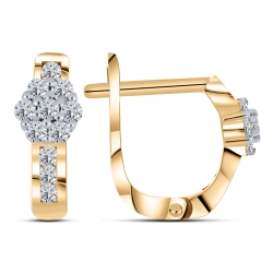 Cercei p-u copii din aur roșu cu pietre Cubic Zirconia Incolor