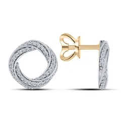 Cercei Pusete din aur roșu cu Cubic Zirconia Incolor