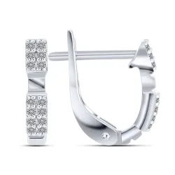 Cercei din aur alb cu Diamant