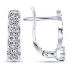 Cercei din aur alb cu Diamant