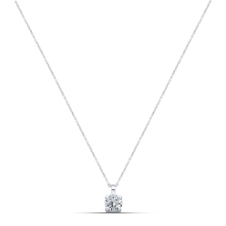 Colier din aur alb cu pietre Cubic Zirconia Incolor