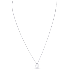 Колье из белого золота с камнями Бриллиант