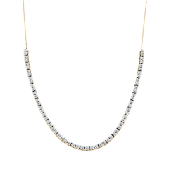 Colier din aur roșu cu pietre Cubic Zirconia Incolor