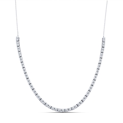 Colier din aur alb cu pietre Cubic Zirconia Incolor