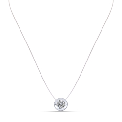 Colier din aur alb cu pietre Diamant