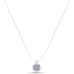 Colier din aur alb cu pietre Diamant