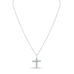 Колье из белого золота с камнями Бриллиант