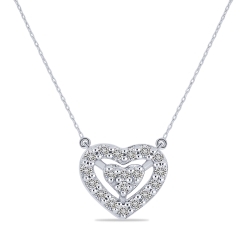 Колье из белого золота с камнями Бриллиант