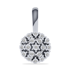 Подвеска из белого золота с камнями Бриллиант