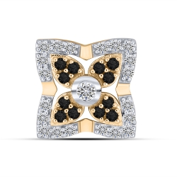 Подвеска из красного золота с камнями Бриллиант, Черный бриллиант
