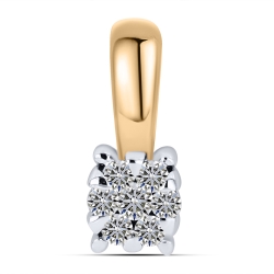 Подвеска из красного золота с камнями Бриллиант