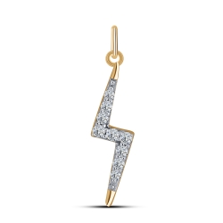 Pandantiv din aur roșu cu pietre Cubic Zirconia Incolor