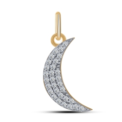 Pandantiv din aur roșu cu pietre Cubic Zirconia Incolor