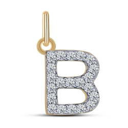 Pandantiv din aur roșu cu pietre Cubic Zirconia Incolor
