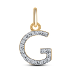 Pandantiv din aur roșu cu pietre Cubic Zirconia Incolor