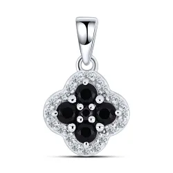 Pandantiv din aur alb cu Cubic Zirconia Incolor, Spinel natural