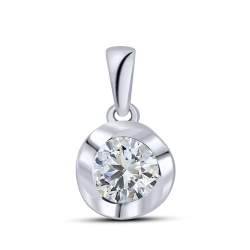 Pandantiv din aur alb cu Diamant