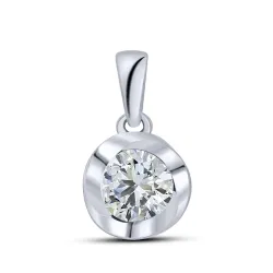 Pandantiv din aur alb cu Diamant