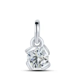 Pandantiv din aur alb cu Diamant