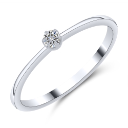 Inel din aur alb cu pietre Diamant