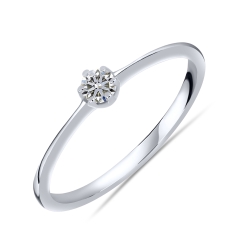 Inel din aur alb cu pietre Diamant