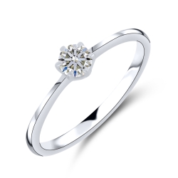 Inel din aur alb cu pietre Diamant