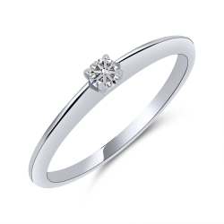 Inel din aur alb cu pietre Diamant