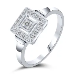 Inel din aur alb cu Diamant
