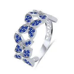 Inel din aur alb cu Diamant, Nanosafir