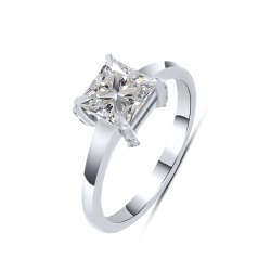 Inel din aur alb cu pietre Diamant crescut