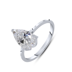 Inel din aur alb cu pietre Diamant crescut