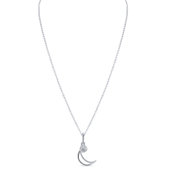 Colier din argint  cu pietre Cubic Zirconia Incolor