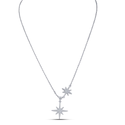 Colier din argint  cu pietre Cubic Zirconia Incolor