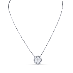 Colier din argint  cu pietre Cubic Zirconia Incolor, Emailare