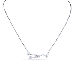 Colier din argint  cu pietre Cubic Zirconia Incolor