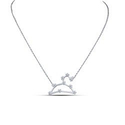 Colier din argint  cu pietre Cubic Zirconia Incolor