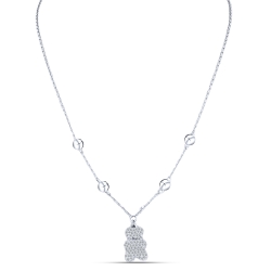 Colier din argint  cu pietre Cubic Zirconia Incolor
