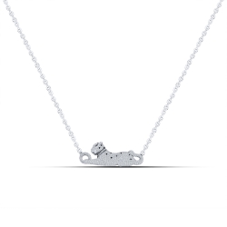Colier din argint  cu pietre Cubic Zirconia Incolor,  și Nanosmarald